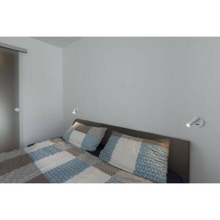 BIG WHITE KARPO, nástěnné a stropní svítidlo, jedna žárovka, LED, 3000K, kulaté, bílé, s vypínačem, 7,5 W 152341