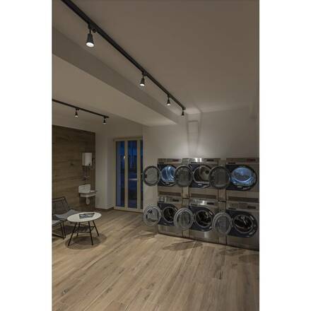 BIG WHITE AVO, bodové svítidlo pro vysokonapěťovou 3fázovou proudovou sběrnici, QPAR51, černé, max. 50 W, vč. 3fázového adaptéru