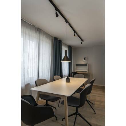 BIG WHITE AVO, bodové svítidlo pro vysokonapěťovou 3fázovou proudovou sběrnici, QPAR51, černé, max. 50 W, vč. 3fázového adaptéru
