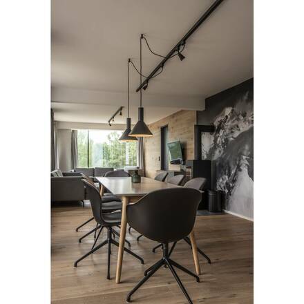 BIG WHITE AVO, bodové svítidlo pro vysokonapěťovou 3fázovou proudovou sběrnici, QPAR51, černé, max. 50 W, vč. 3fázového adaptéru