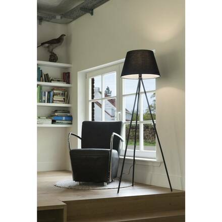 BIG WHITE FENDA, stojací lampa, A60, černá, bez stínítka, max. 40 W 155490