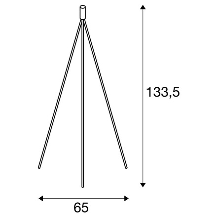 BIG WHITE FENDA, stojací lampa, A60, černá, bez stínítka, max. 40 W 155490