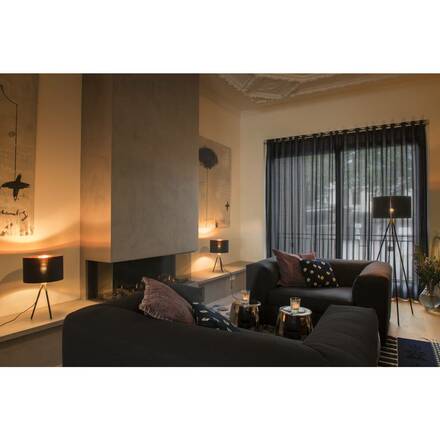 BIG WHITE FENDA, stolní lampa, podstavec svítidla, A60, černá, bez stínítka, max. 40 W, vč. vypínače v síťovém kabelu 155540