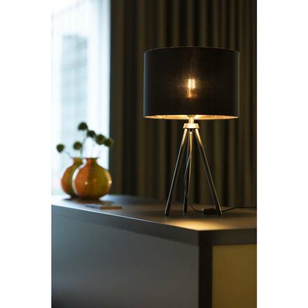 BIG WHITE FENDA, stolní lampa, podstavec svítidla, A60, černá, bez stínítka, max. 40 W, vč. vypínače v síťovém kabelu 155540