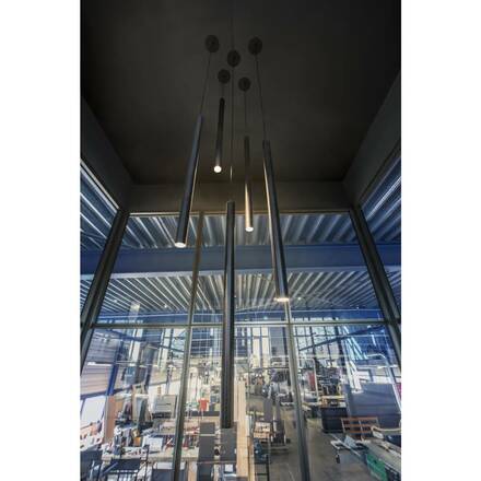 BIG WHITE HELIA 60, závěsné svítidlo, LED, 3000K, kulaté, černé, plochá rozeta k vestavbě, 7,5W  158400