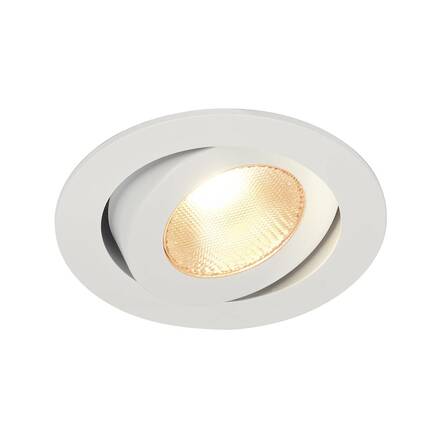 BIG WHITE CONTONE, vestavné svítidlo, LED, 2000–3000K, kulaté, bílé, výkyvné, 13 W, vč. listových pružin 161271