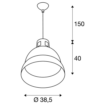 BIG WHITE PARA 380, závěsné svítidlo, A60, černé, max. 160W  165359