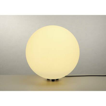 BIG WHITE ROTOBALL FLOOR 50, venkovní stojací lampa, TC-(D,H,T,Q)SE, IP44, koule, bílá, pr. 50 cm, max. 24 W 227221