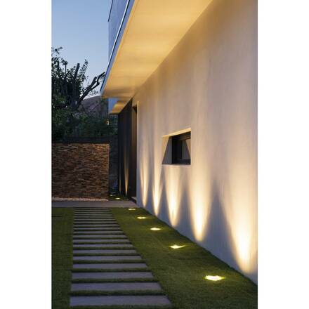 BIG WHITE ROCCI 125, venkovní zapuštěné podlahové svítidlo, LED, 3000K, IP67, hranaté, nerezová ocel 316, max. 6 W 227604