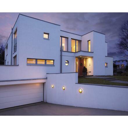 BIG WHITE BULAN, venkovní nástěnné a stropní svítidlo, C35, IP44, kulaté, stříbrošedé, satinované sklo, max. 60 W 229072