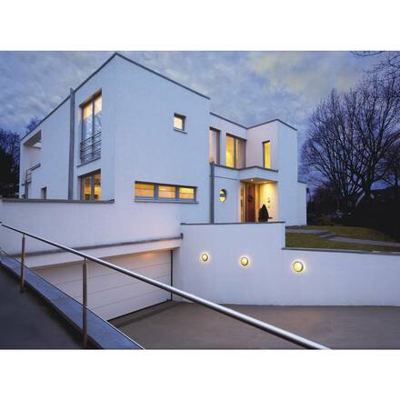 BIG WHITE BULAN, venkovní nástěnné a stropní svítidlo, C35, IP44, kulaté, stříbrošedé, satinované sklo, max. 60 W 229072