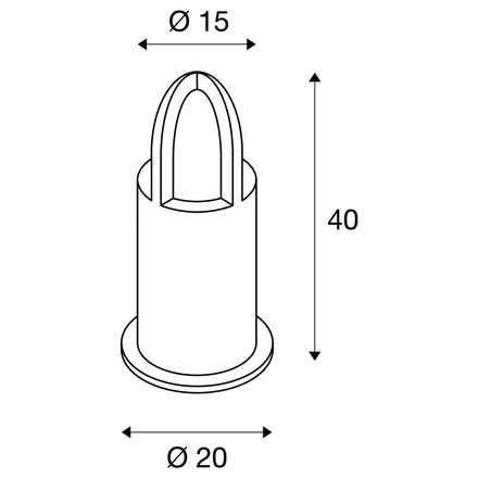 BIG WHITE RUSTY CONE 40, venkovní stojací lampa, TC-DSE, IP54, kulatá, rezavé železo, pr./V 15/40 cm, max. 11 W 229431
