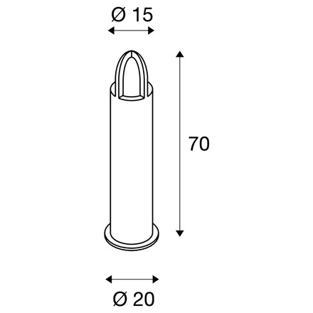 BIG WHITE RUSTY CONE 70, venkovní stojací lampa, TC-DSE, IP54, kulatá, rezavé železo, pr./V 15/70 cm, max. 11 W 229432