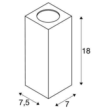 BIG WHITE THEO WALL, venkovní nástěnné svítidlo, QPAR51, hranaté, antracit, max. 35 W 229525
