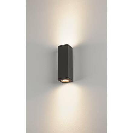 BIG WHITE THEO, venkovní nástěnné svítidlo, QPAR51, IP44, hranaté, up/down, antracit, max. 70 W 229535