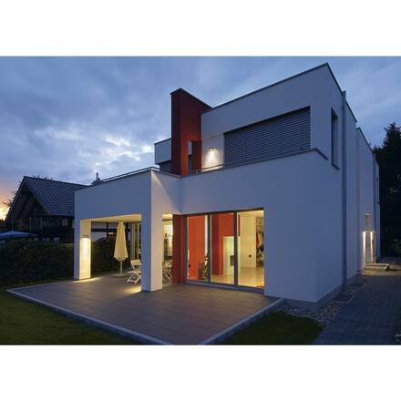 BIG WHITE BIG THEO WALL, venkovní nástěnné svítidlo, QPAR111, IP44, hranaté, stříbrošedé, max. 75 W 229564