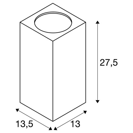 BIG WHITE BIG THEO, venkovní nástěnné svítidlo, QPAR111, IP44, hranaté, up/down, stříbrošedé, max. 150 W 229574