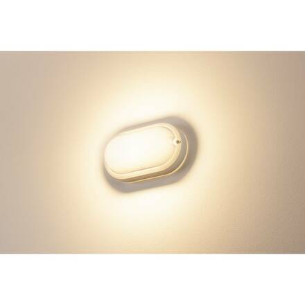BIG WHITE TERANG 2, venkovní nástěnné a stropní svítidlo, LED, 3000K, IP44, oválné, bílé, max. 11 W 229931