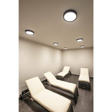 BIG WHITE AINOS, stropní svítidlo, LED, 3000K, kulaté, antracit 229965
