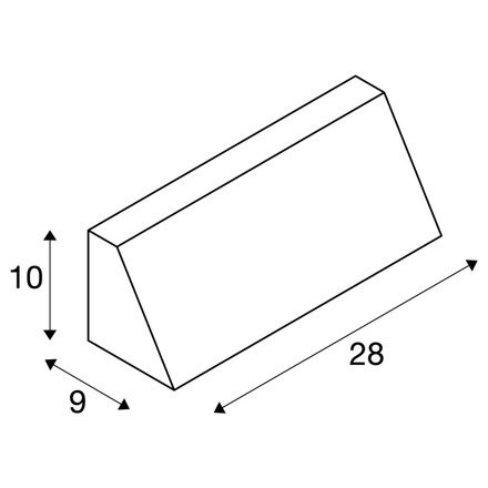 BIG WHITE PEMA, venkovní nástěnné svítidlo, TC-(D,H,T,Q)SE, IP44, hranaté, stříbrošedé, max. 15 W 230034