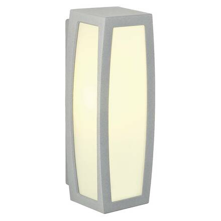 BIG WHITE MERIDIAN BOX, venkovní nástěnné svítidlo, TC-(D,H,T,Q)SE, IP54, stříbrošedé, max. 20 W 230044