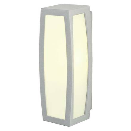 BIG WHITE MERIDIAN BOX, venkovní nástěnné svítidlo, TC-(D,H,T,Q)SE, IP54, stříbrošedé, max. 20 W, se senzorem 230084