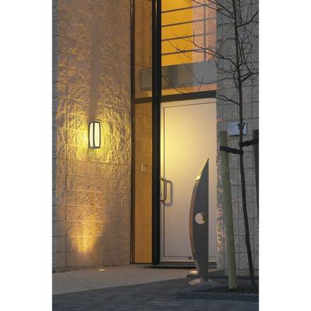 BIG WHITE MERIDIAN BOX, venkovní nástěnné svítidlo, TC-(D,H,T,Q)SE, antracit, max. 20 W, se senzorem 230085