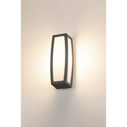 BIG WHITE MERIDIAN BOX, venkovní nástěnné svítidlo, TC-(D,H,T,Q)SE, antracit, max. 20 W, se senzorem 230085