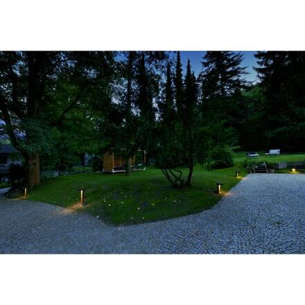 BIG WHITE RUSTY PATHLIGHT, venkovní stojací lampa, úsporná žárovka GX53, IP44, rezavé železo, max. 9 W 230090