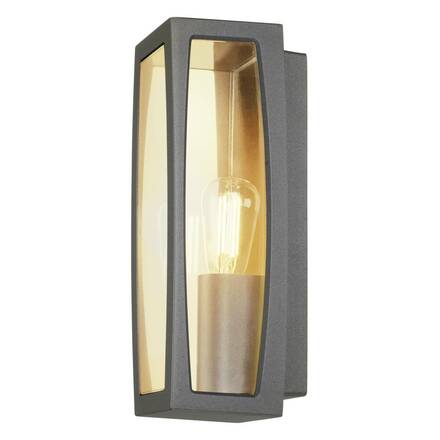BIG WHITE MERIDIAN BOX 2, venkovní nástěnné svítidlo, TC-(D,H,T,Q)SE, antracit, max. 25 W, průhledný plast 230655