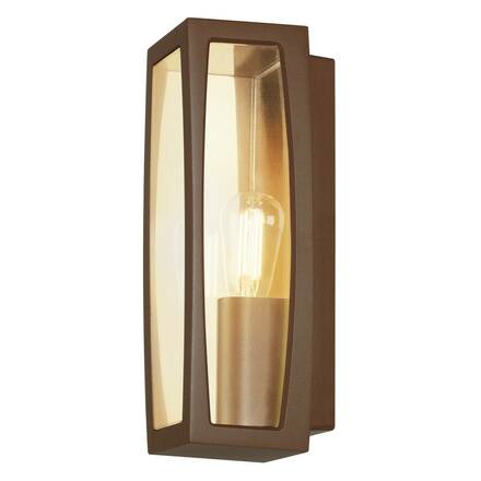 BIG WHITE MERIDIAN BOX 2, venkovní nástěnné svítidlo, TC-(D,H,T,Q)SE, rezavé, max. 25 W, průhledný plast 230657