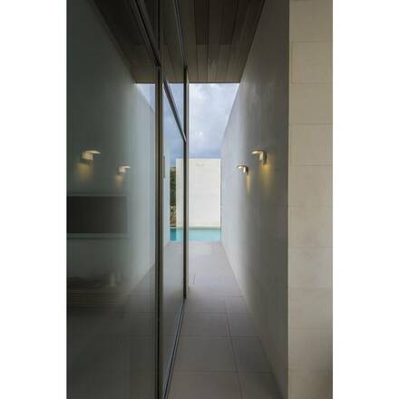 BIG WHITE ANGOLUX WALL, venkovní nástěnné svítidlo, LED, 3000K, IP44, bílé, 36 SMD LED, max. 7,51 W 231351