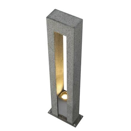 BIG WHITE ARROCK ARC, venkovní stojací lampa, QPAR51, IP44, sůl a pepř, žula, max. 35 W 231420