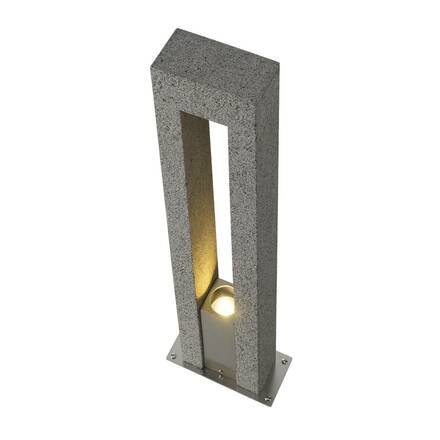 BIG WHITE ARROCK ARC, venkovní stojací lampa, QPAR51, IP44, sůl a pepř, žula, max. 35 W 231420