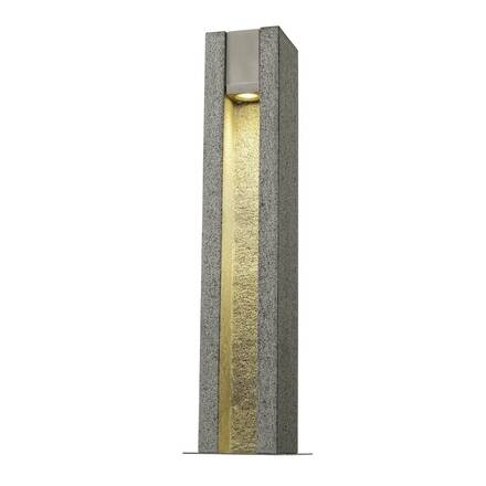 BIG WHITE ARROCK SLOT, venkovní stojací lampa, LED GU10 51 mm, IP44, hranatá, sůl a pepř, žula, 4 W LED 231440