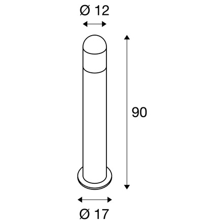 BIG WHITE AC-POL, venkovní stojací lampa, TC-(D,H,T,Q)SE, IP54, antracit, max. 24 W 231475