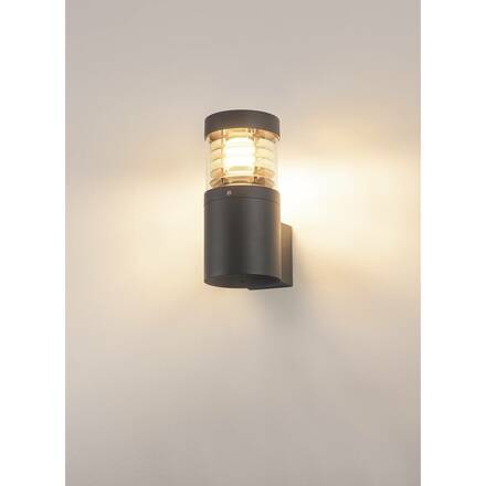 BIG WHITE F-POL WALL, venkovní nástěnné svítidlo, TC-(D,H,T,Q)SE, IP54, kulaté, antracit, max. 20 W 231585