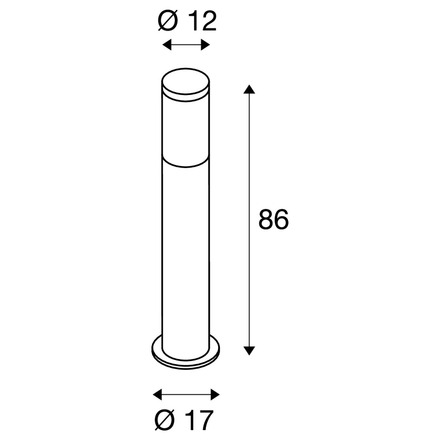 BIG WHITE F-POL, venkovní stojací lampa, TC-(D,H,T,Q)SE, IP54, kulaté, antracit, max. 20 W 231595