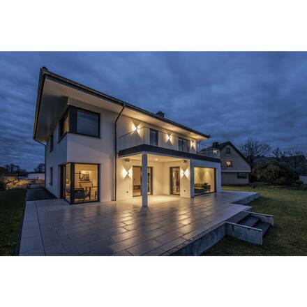 BIG WHITE LOGS WALL, venkovní nástěnné svítidlo, LED, 3000K, IP44, hranaté, antracit, 8 W 232105