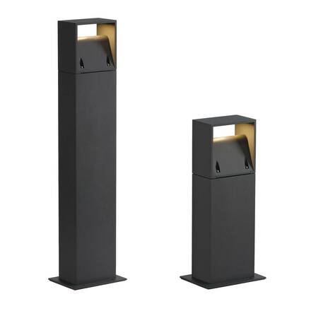 BIG WHITE LOGS 40, venkovní stojací lampa, LED, 3000K, IP44, hranatá, antracit, D/Š/V 13/8/39,5 cm, 8 W 232115