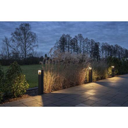 BIG WHITE LOGS 70, venkovní stojací lampa, LED, 3000K, IP44, hranatá, antracit, D/Š/V 13/8/69,5 cm, 8 W 232125