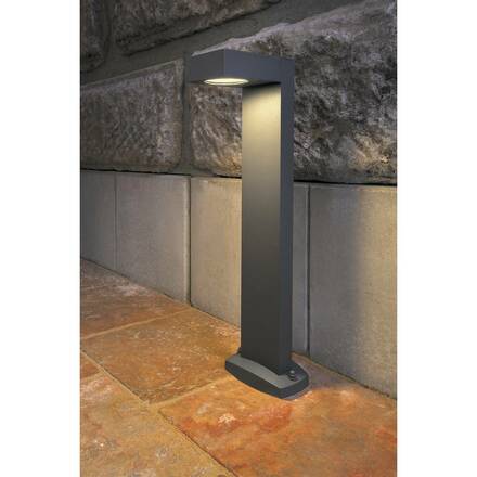 BIG WHITE QUADRASYL 75, venkovní stojací lampa, úsporná žárovka GX53, IP44, hranatá, antracit, D/Š/V 19/22,5/75 cm, max. 11 W 23