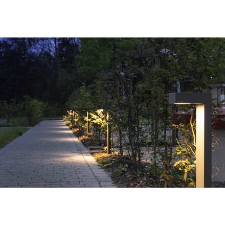 BIG WHITE QUADRASYL 75, venkovní stojací lampa, úsporná žárovka GX53, IP44, hranatá, antracit, D/Š/V 19/22,5/75 cm, max. 11 W 23