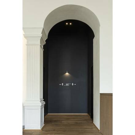 BIG WHITE QUAD 1 XL, nástěnné svítidlo, LED, 3000K, IP44, hranaté, antracit, 3,2 W 232435