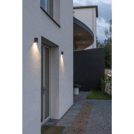 BIG WHITE QUAD 1 XL, nástěnné svítidlo, LED, 3000K, IP44, hranaté, antracit, 3,2 W 232435
