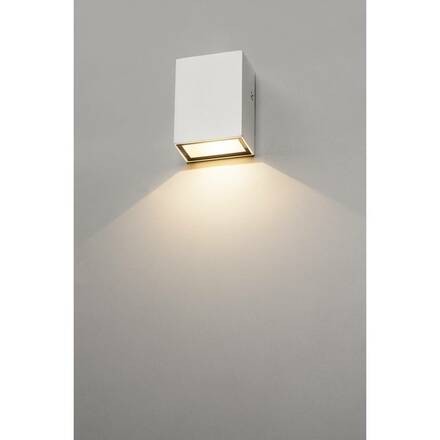 BIG WHITE QUAD 1, nástěnné svítidlo, LED, 3000K, IP44, hranaté, bílé, 4,6 232461
