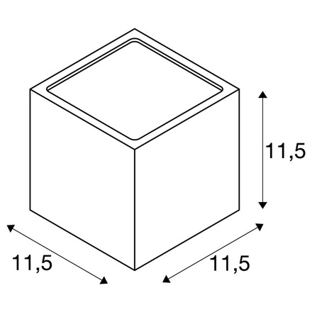 BIG WHITE SITRA CUBE, venkovní nástěnné svítidlo, TCR-TSE, IP44, bílé, max. 18 W 232531