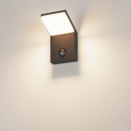 BIG WHITE ORDI, venkovní nástěnné svítidlo, LED, 3000K, antracit, se senzorem 232915