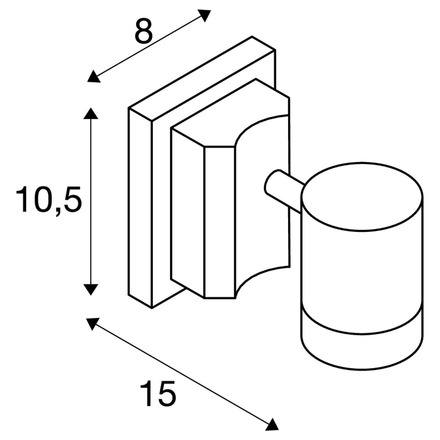 BIG WHITE MYRA WALL, venkovní nástěnné a stropní svítidlo, jedna žárovka, QPAR51, IP55, antracit, max. 50 W 233105