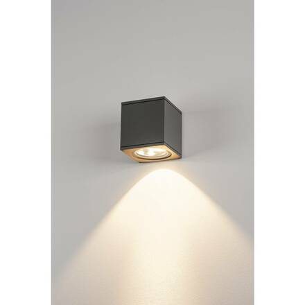 BIG WHITE BIG THEO WALL, venkovní nástěnné svítidlo, Flood down, LED, 3000K, antracit, Š/V/H 13/14/13,5 cm 234525